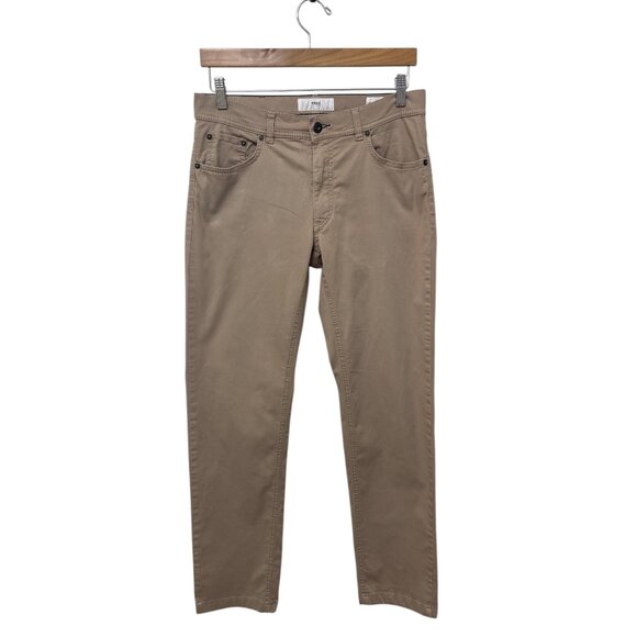Brax Mens Regular Fit Cooper Fancy Khaki Pants - Picture 1 of 8